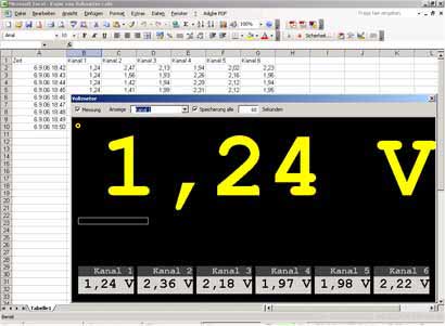 Excel-Voltmeter